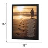 Dicksons Footprints Poem Sepia Sunset 15 x 12 Wood Decorative