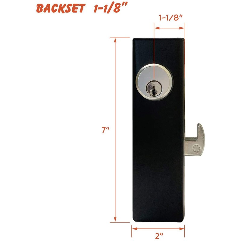 WELDANDFABSHOP Mortise Lock, Weld On Hook Lock for Rolling Gates/Sliding