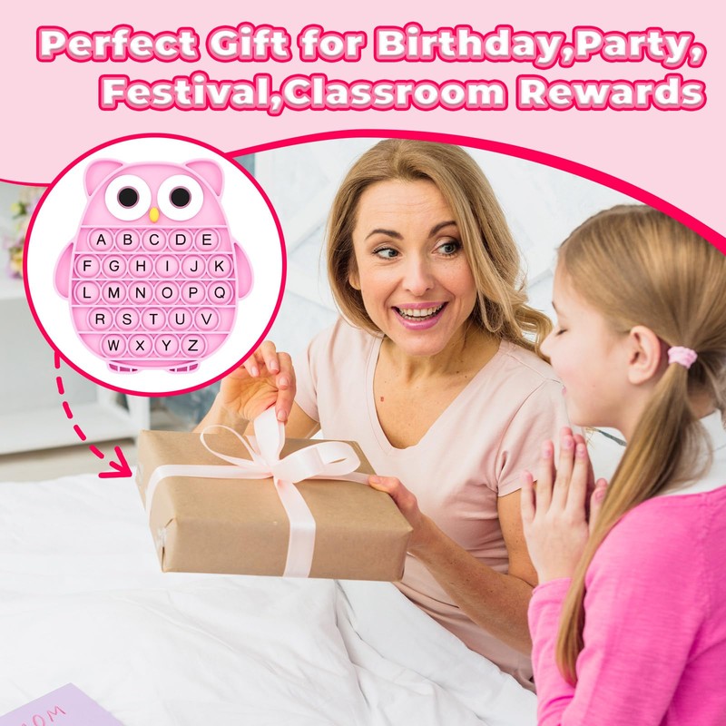 Fidget Toys for Kids, Owl Shaped Silicone Squeeze Sensory Toys,