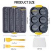 5 Pcs Silicone Baguette Baking Mold and Hamburger Bun Pan