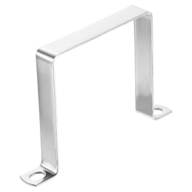 sourcing map 1Pcs U Shaped Connector Bracket, 100x100mm 304 Stainless Steel Pipe Strap Clamps for Door Shed Closed Bar Holder Strut Channel