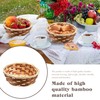 Bamboo Bread Basket, 10 Pcs Round Gift Baskets, 17cm Woven