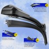 26"+22" Windshield Wiper Blades with 11" Rear Wiper Blade Replacement