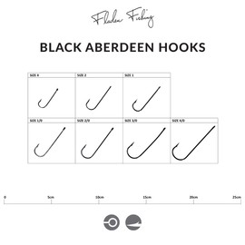 FLADEN - Black Aberdeen Sea Fishing Hooks Bulk Packs Barbed Ideal for Shore & Boat Multiple Baits (Size 2-160 hooks) [14-ABELS-2]