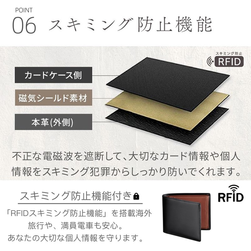 Ziegler Men's Bi-fold Tochigi Leather Genuine Leather Wallet by Top