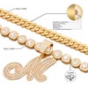 2pcs Cuban Link Silver Initial Necklace for Women - Hip