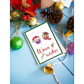 Arbuya - Sellos transparentes para decoración de tarjetas y álbumes de recortes, diseño de búho, pingüino, ciervo, Navidad, para manualidades, para decoración y manualidades