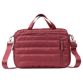 Samantha Brown Quilted Small Laptop/Tablet Crossbody Bag (Burgundy)