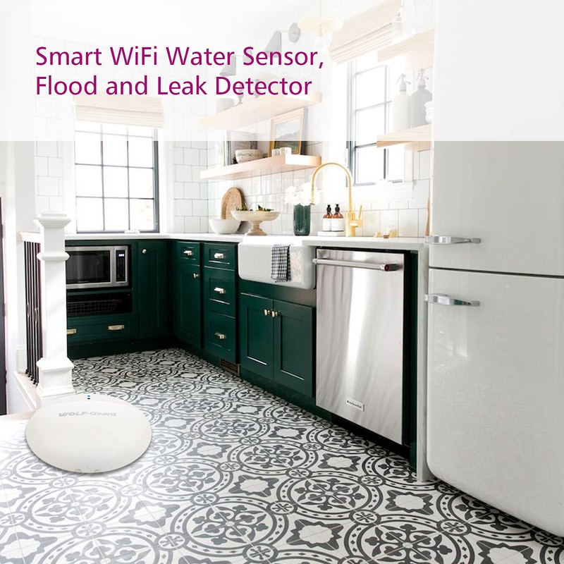 Wolf Guard SR-W04 Smart Wi-Fi Water Leak Detector, Avoid Water