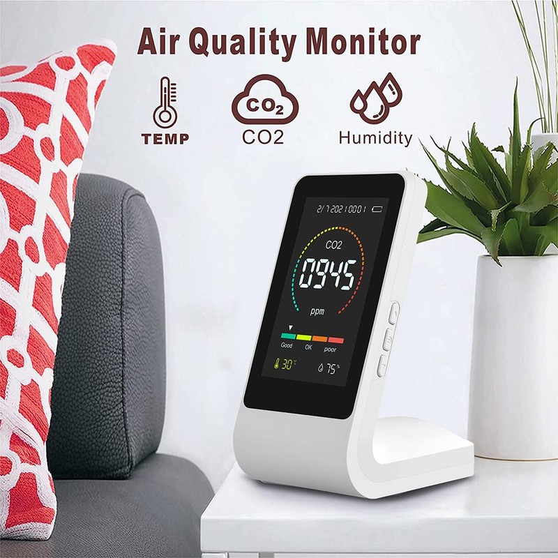 Air Quality Monitor CO2 Detector Temperature Meter Humidity Meter Instantly