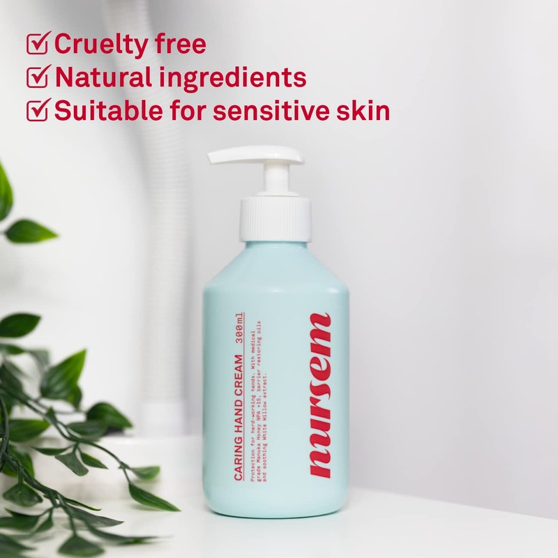 Nursem CARING HAND CREAM – 300ml | Fast absorbing, natural
