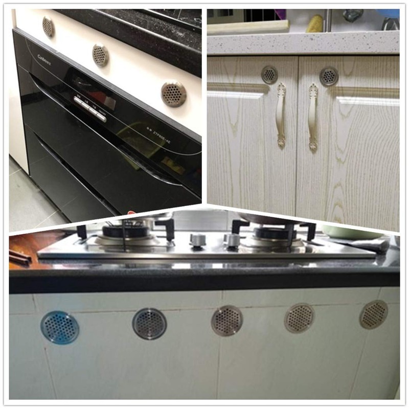 Flat Circular Air Vent Includes Stainless Steel Mesh Hole for