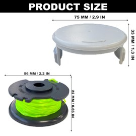 esmusssein Strimmer Spool Compatible with Ry-o-bi RAC143 36V Grass Trimmer Strimmer Spool Compatible with Ryobi (6Pack+ 1CAP)