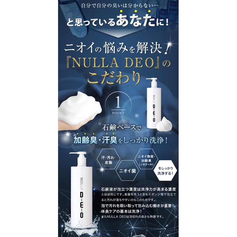 NULLA NURADEO Body Soap, 16.9 fl oz (500 ml) /
