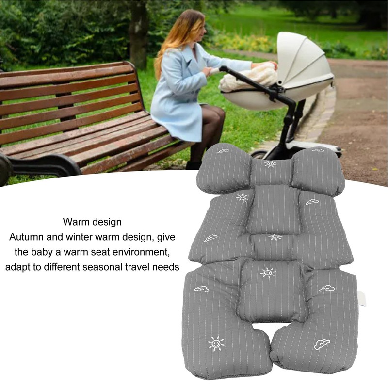 Baby Stroller Cushion Cotton Liner Insert Warm Comfortable Breathable Washable