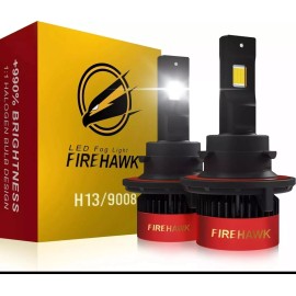 Firehawk H13/9008 LED Bulbs 40000LM 990% Brightness 6000K Cool White Plug & Play