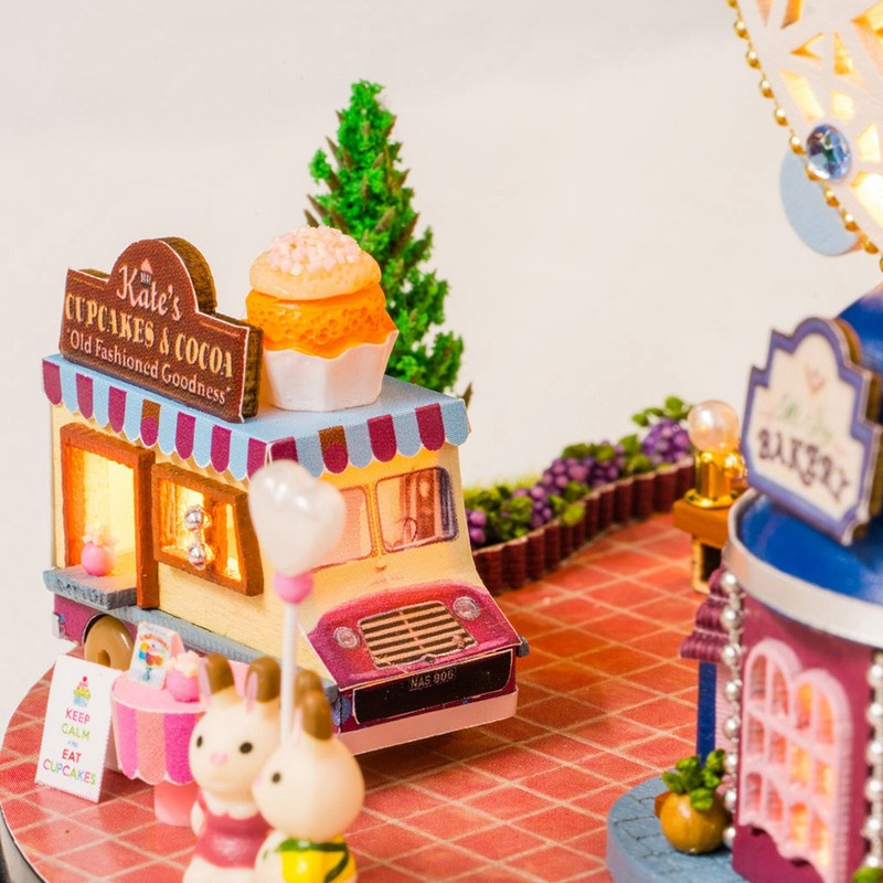 DIY Handcraft Buildings Mini House Kit with LED Lights Christmas