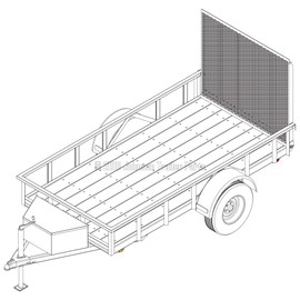 5′ x 10′ Utility Trailer Plans – 3,500 lb Capacity | Trailer Blueprints Model U60-120-35J