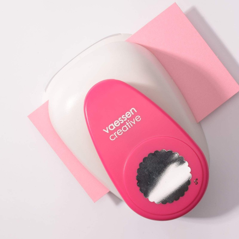 Vaessen Creative Craft Paper Punch Scalloped Circle Motive Puncher, Multi-Colour,