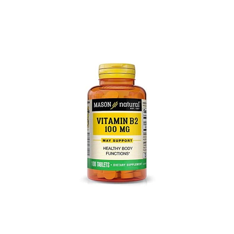 Mason Vitamins Mason Natural B2 100mg Tablets, 100 Count