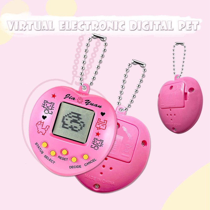 SAFSOU 4 Pcs Virtual Pets, Cute Big Heart Shape,Virtual Electronic