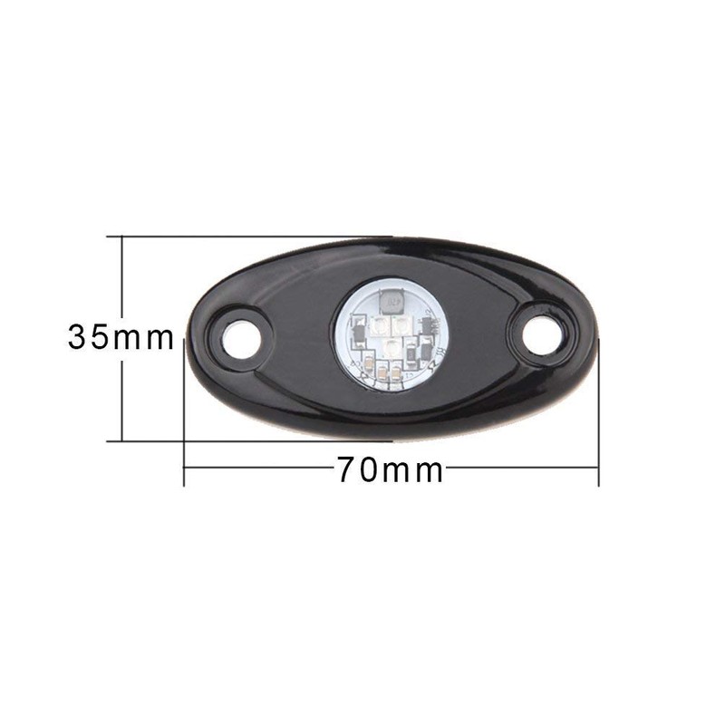 YONEDA 4 Pods Blue Rock Lights 6000K Ultra Bright LED