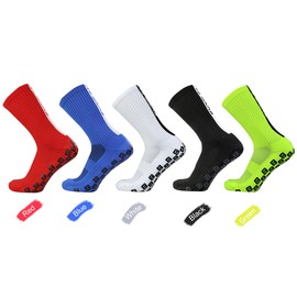 5 Pairs Non Slip Sport Soccer Socks Anti Slip Football Grip Socks for Football Basketball