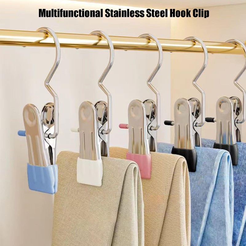 12PCS Clothes Pins, Hanging Clips, Hanger Clips, Hanger Hooks, Stainless