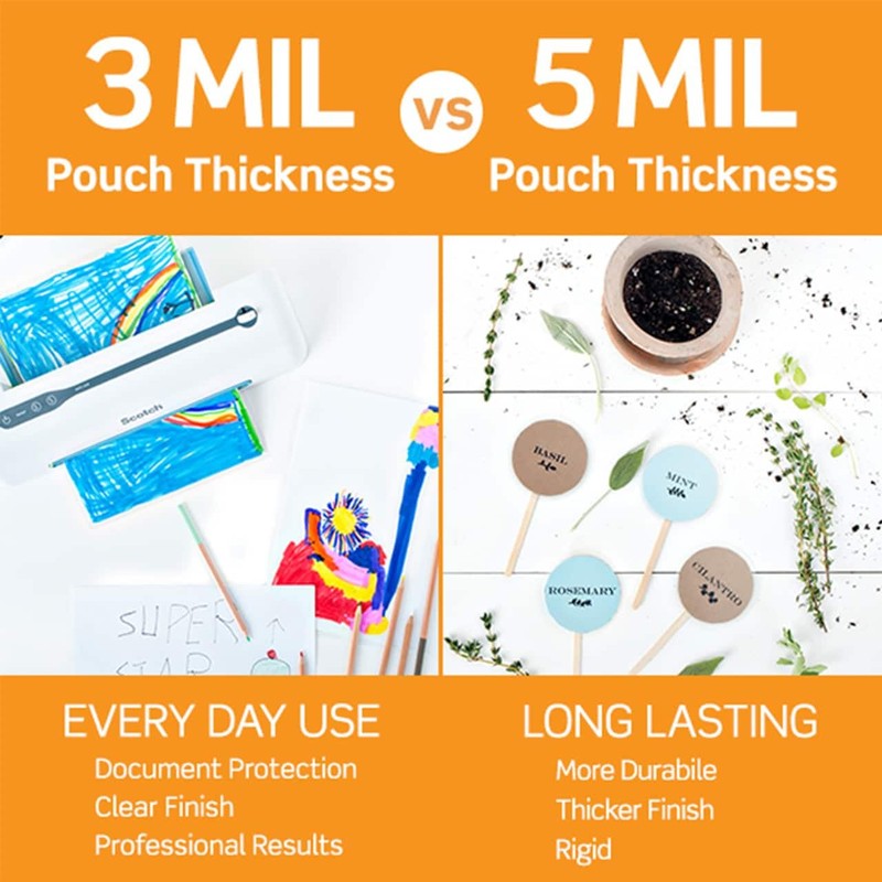 Scotch Matte Thermal Laminating Pouches, Ultra Clear with Matte Finish,