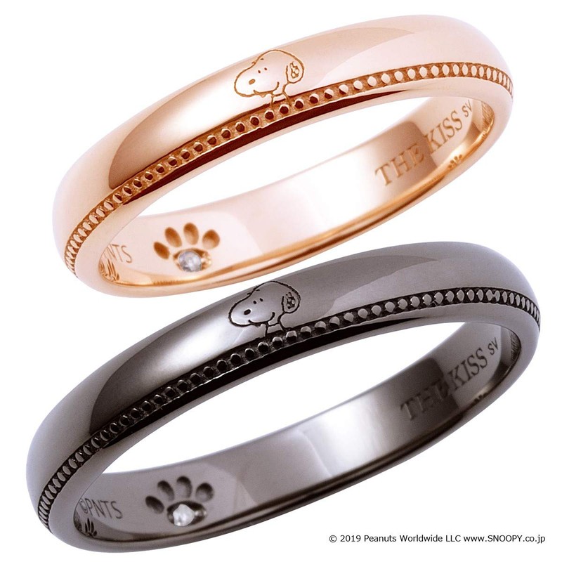 The Kiss PN-SR502DM-503DM Peanuts Snoopy Set of 2 Silver Diamond