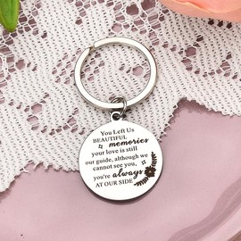 Sisadodo Brother Memorial Gifts for Brother Bereavement Gift for Brother Sympathy Gift Keyring for Brother You Left Us Beautiful Memories Keyring for Loss of Brother Remembrance Gifts