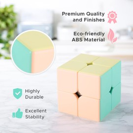FOOZZILLA Speed Cube for Kids and Adults – 2x2 Productivity Cube with 6 Bright Colors – Fun and Entertaining – Develops Skills, Dexterity – Stimulates and Challenges Mind