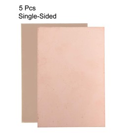 sourcing map Single-Sided Copper Clad Laminate PCB Circuit Board, FR4 150x100mm 5.91x3.94 inch, 1.2mm Thickness DIY Prototyping PCB Board, Name Board, 5pcs