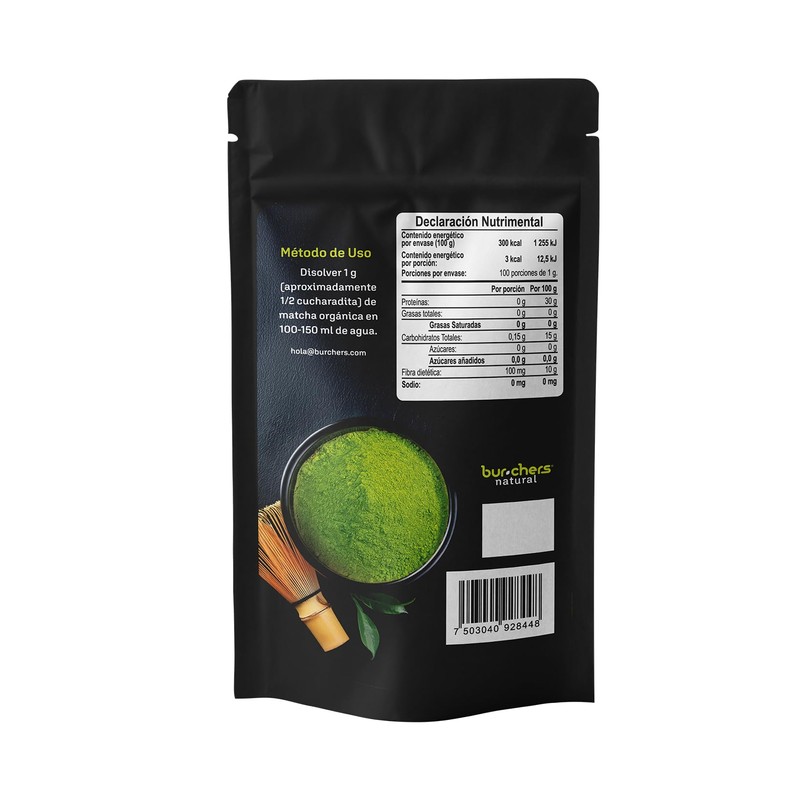 Burchers Natural | Matcha Orgánico en Polvo | Té Verde