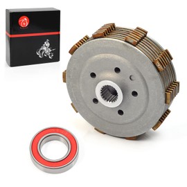 Clutch Center Inner Hub & Pressure Plate & Clutch Friction Plates Rebuild Kit & Gasket Compatible with Honda TRX400EX TRX400X 2005-2014 400EX 400X 22350-HN1-000 22121-HN1-A40