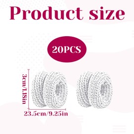 Finger Tubular Bandage, 20 Pcs Compression Bandage, Tubular Thumb Bandages, White Cotton Finger Cots, Roll Hand Cot, Soft Resilient Finger Bandage for Snug and Fixed Climbing, Easy to Use