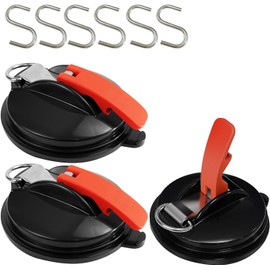 Roseddy JP-XP12A-3-NEW Suction Cup Hook, Strong Car Side Tarp, Suction Cup, 4.6 inches (11.7 cm), Diameter 4.6 inches (11.7 cm), Load Capacity, 154.3 lbs (70 kg), For Fixing Hooks, For Tarps, For Car