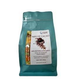 Cacao Nibs | Sin Azucar | Cacao Orgánico del Soconusco de Chiapas Tostado | Cultivado y producido por Leon Azul Cafe (440, Gramos)