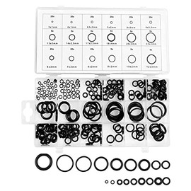 Generic O-Ring Assortment Set, 18 Types, 225 Pieces, 0.1 - 0.9 inch (3 - 22 mm) Diameter, Rubber Gasket Waterproof, Oil Resistant, Storage Case Included