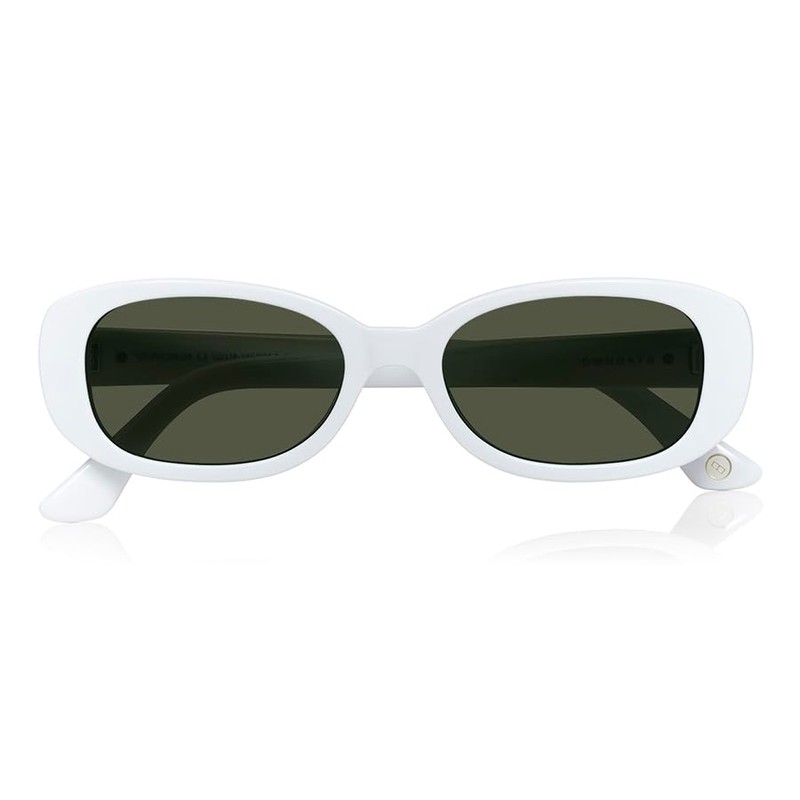 OWNDAYS EUSUN219B-2A Oval Sunglasses, UV Protection, UV Protection, white