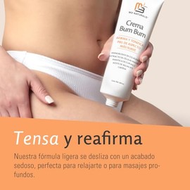 Bum Bum Cream | Crema Corporal Reafirmante para Cuerpo 2-en-1 Anticelulitis y Masaje para el Cuidado de la Piel | Aroma Limón y Vainilla | Con Cupuaçu