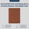 VON HEESEN Passport Holder Leather with RFID Protection for Men