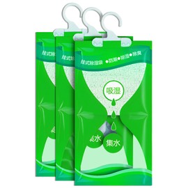 TPZORJX Kleiderschrank Feuchtigkeitsabsorber 3 100 g Pack Hanging Luftentfeuchter gegen Feuchtigkeit Anti-Schimmel Desodorierende Feuchtigkeitsbeständige Trockenmittel-Tasche für Küche/Kleiderschrank