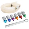 CHICIRIS Brake Bleeder Wrench Kit Metal Rubber 7‑12mm 6 Adapters