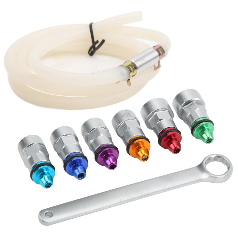 CHICIRIS Brake Bleeder Wrench Kit Metal Rubber 7‑12mm 6 Adapters