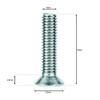 M4 (4mm x 14mm) Phillips Countersunk Machine Screws Flat Head