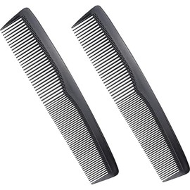 Men's Hair Comb, Multifunctional Hairdressing Comb, Anti-Static, Wide Tooth Comb + Fine Tooth, 18.7 cm, Pack of 2