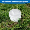 6 Inch PVC Sewer Cleanout Adapter with Plug Pipe Fitting,