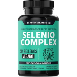 Selenio  Seleniometionina 240mcg, con Vitamina E, Moringa y Raíz de Cúrcuma  100 Vegano (180 Cápsulas)