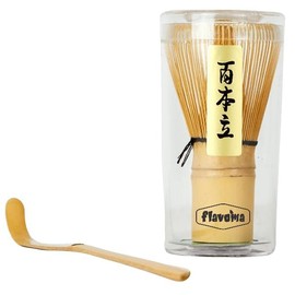 Japanese Handmade Bamboo Matcha Whisk Sets of 2 (Delicate Match Brush Japanese Style) + Traditional Scoop (Chashaku), The Perfect Set to Prepare a Traditional Cup of Matcha